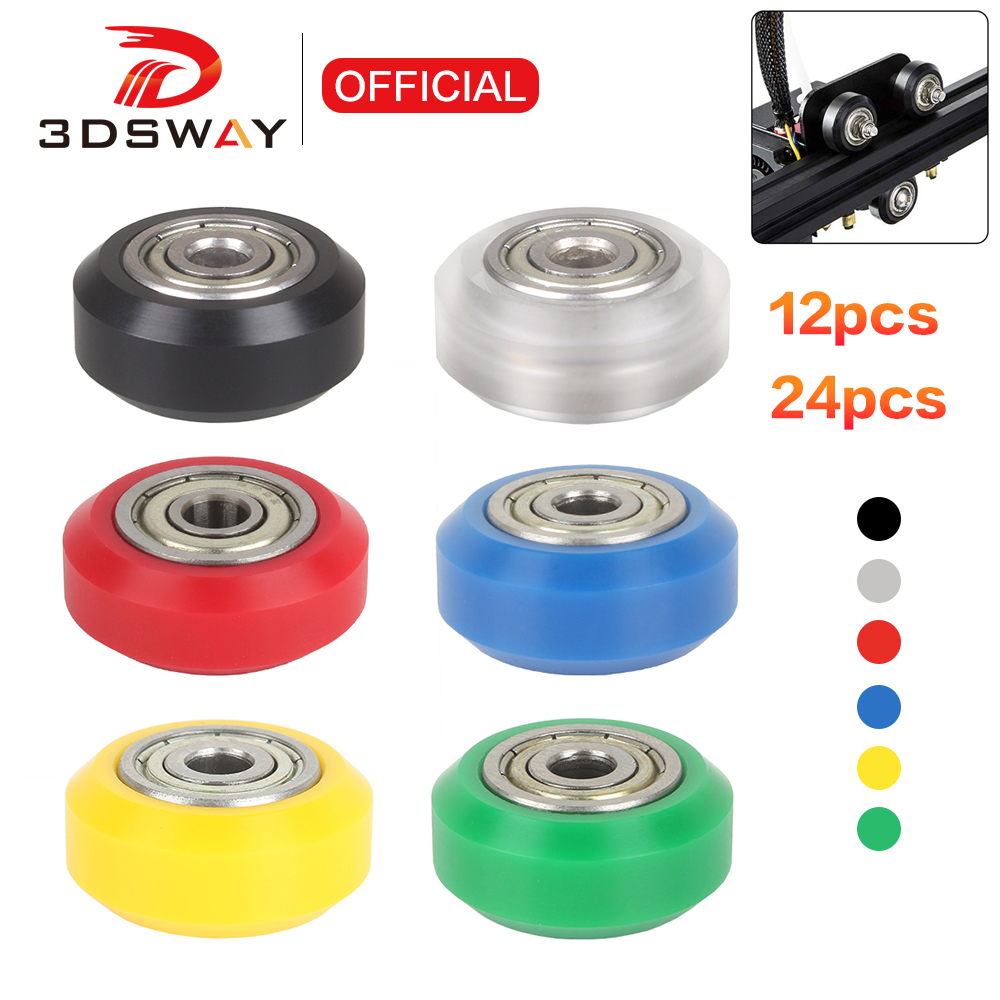 V Slot Wheel - 3dsway-Rueda de polea POM de 12/24