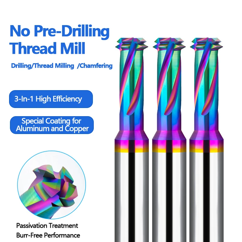 End Mill Set - Fresa de Roscar Multifuncional Colorida Sin
