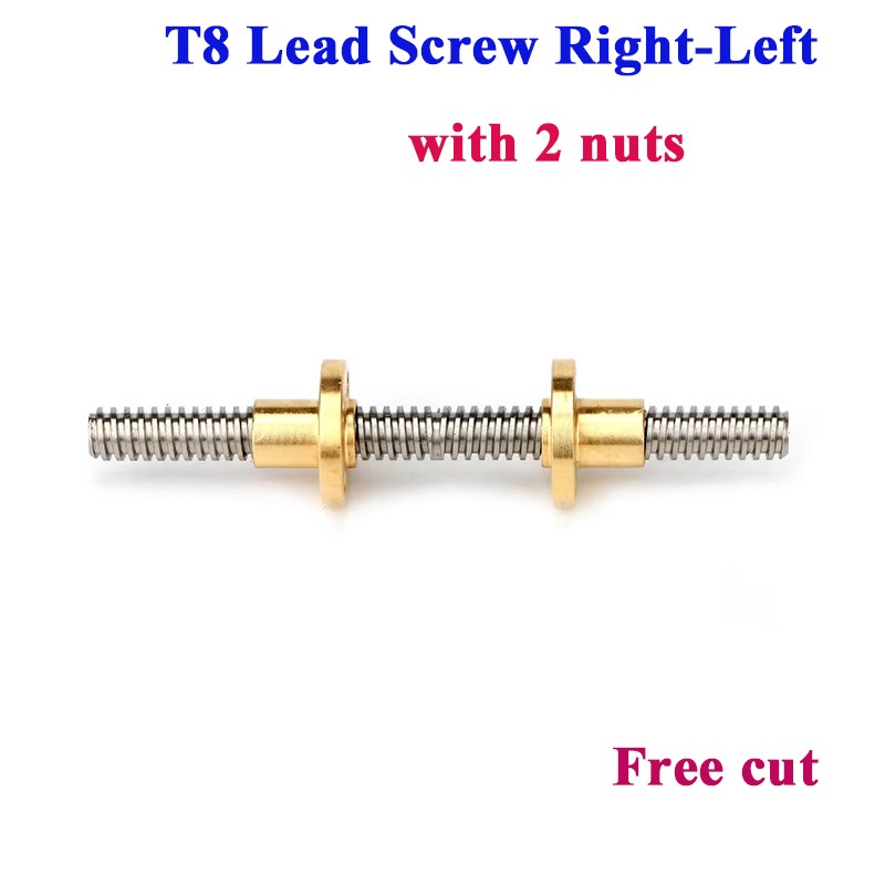 Lead Screw 8Mm - Tornillo de avance T8, rosca derecha-izquierda,