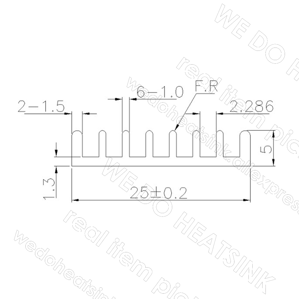 Disipador de Calor Negro de 25 - Aluminium Extrusion reseña y precio