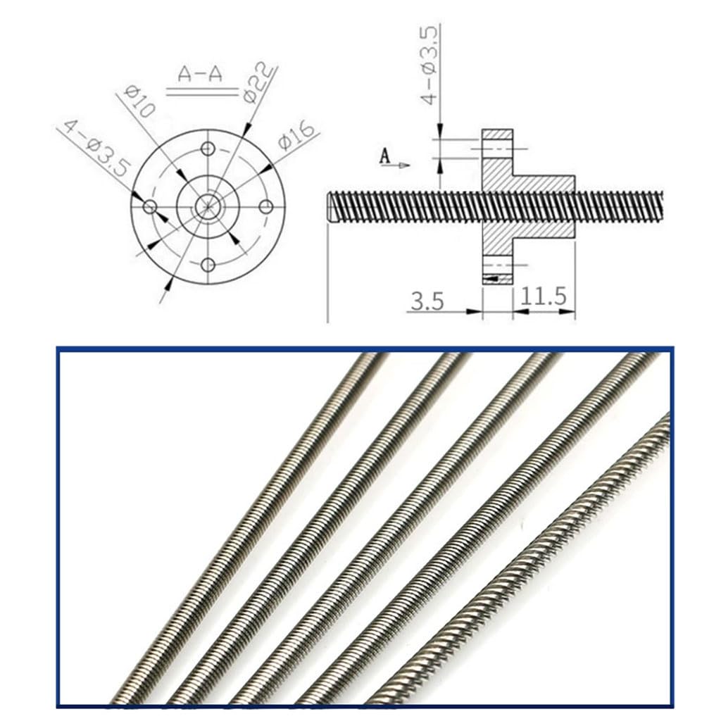 1 Uds T6 tornillo de plomo bri - Lead Screw 8Mm reseña y precio