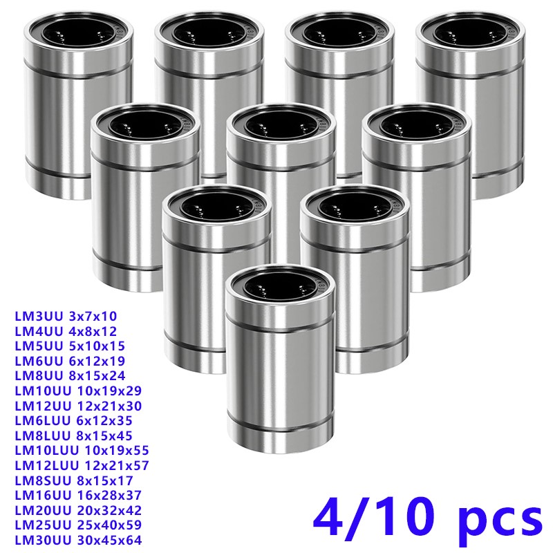 4/10 Uds LM8UU LM10UU LM16UU L - Lm8Uu Bearing reseña y precio